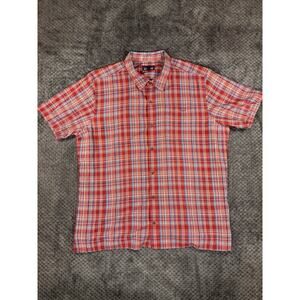 Patagonia Shirt Mens XXL Red Plaid Short Sleeve Button Down